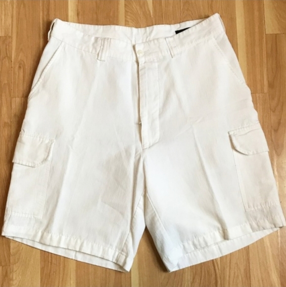 Bachrach Other - NEW Bachrach Linen Cotton Lined Cargo Shorts NWOT